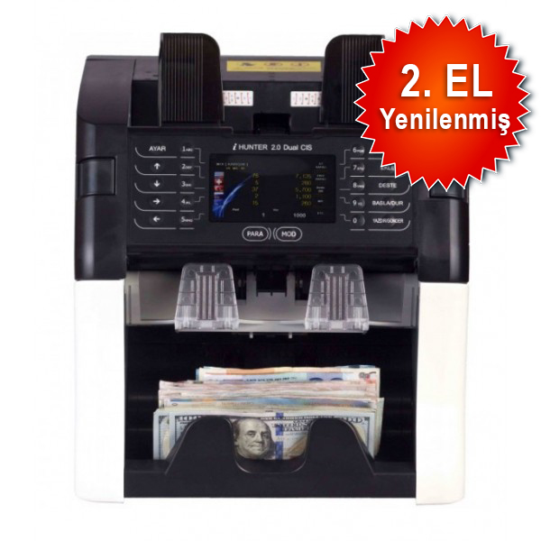Hitachi I-Hunter 2.0 Dual CIS 18 Ülke Fitnesslı Karışık Para Sayma Makinesi (Yenilenmiş - 1 Yıl Garantili)