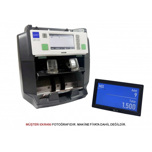Glory GFS 220 Serisi Harici Müşteri Renkli LCD Ekran